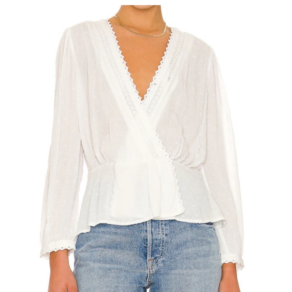 PAIGE White Wrap Blouse Size‎ Xs